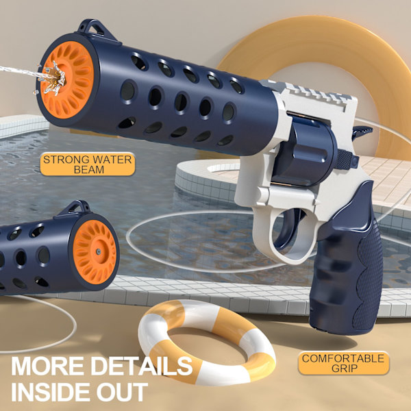 Elektrisk revolver Vandlegetøj Sommersprøjtevandsmaskine børnelegetøj blue 2pcs