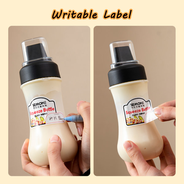 350 ml Sauce Squeeze Flaske Fem Huller Plast Krydderi Flaske red 350ml