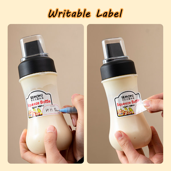 350 ml Sauce Squeeze Flaske Fem Huller Plast Krydderi Flaske white 350ml