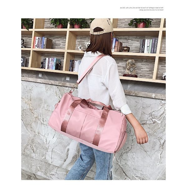 Vattentät utomhushandväska fitness pink