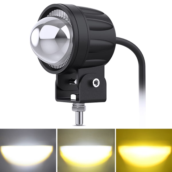 2st Motorcykel Led Pod 60W 6000K Körljus Super Spotlight Offroad Dimljus Extraljus Arbetsljus för SUV