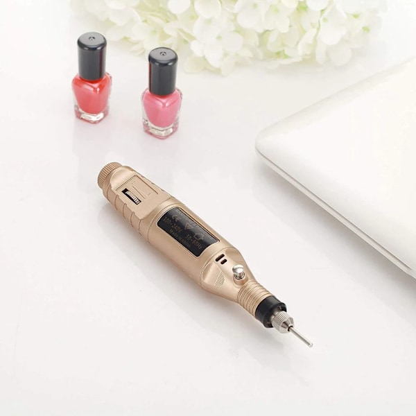 INF Elektrisk nagelfil med 6 bits Guld