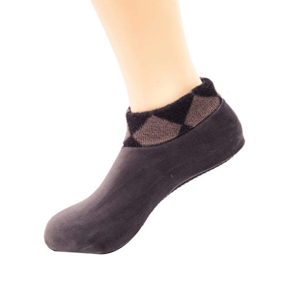 Mænd Kvinder Tykke Vinter Varme Sokker Skridsikre Indendørs Gulv Bløde Casual Slipper Strømpebukser Gray Male