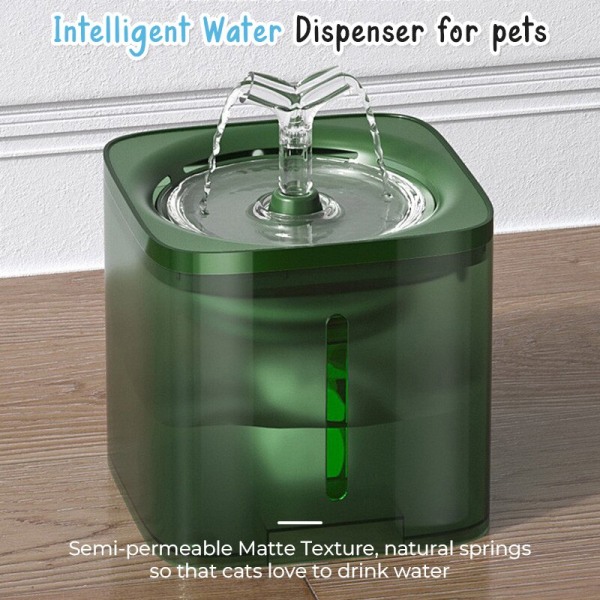 Automatisk Cat Pet Water Dispenser Cat Drikkefontæne green 165*165*155mm