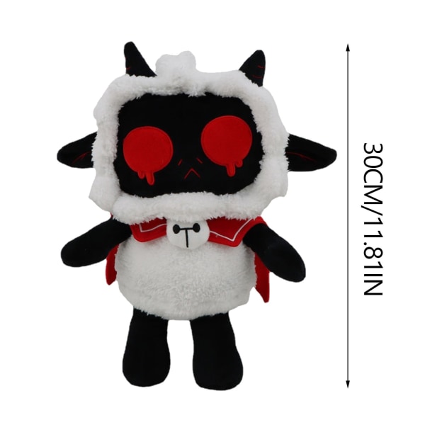 Kawaii Black Lamb Plyschleksak Hot Game Cult of the Lamb cry white+black