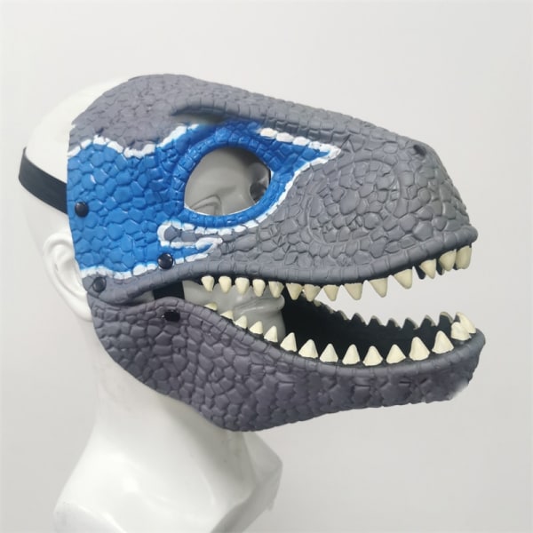 Halloween Dino Mask Rollespil Rekvisitter Festival Gaver Dekoration blue without eyes