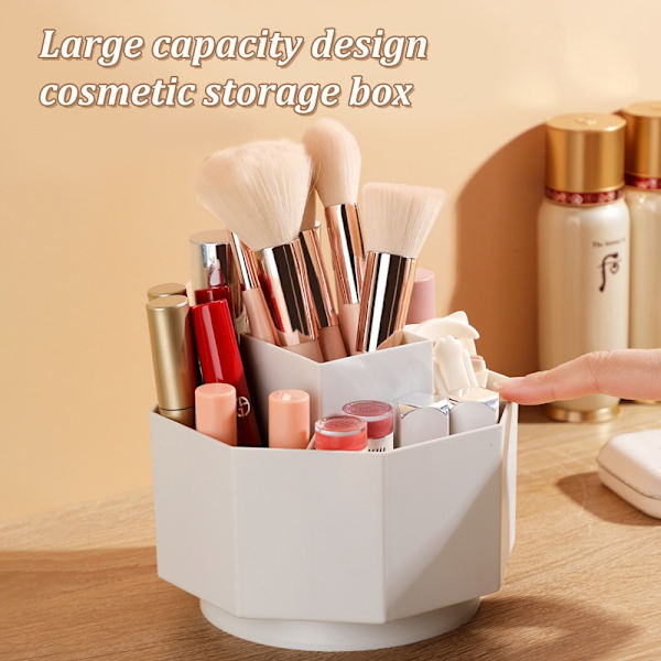 Roterende Pen Holder Blyant Makeup Bucket Kosmetisk Opbevaringsboks green 14*14*13.5cm