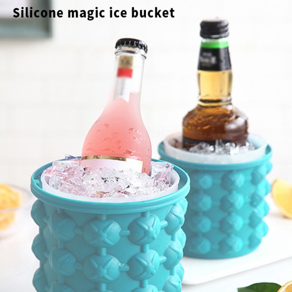 Silikon Ice Cube Maker Form Kylare ölskåp blue 600ml