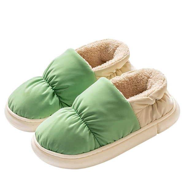 Vintertoast Kvinnor Tofflor Varma plysch bomullstofflor Inomhushem Halkfri tjock sula lurviga skor grey 42-43(10-10.2 inch)