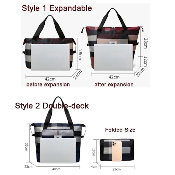 Vandtæt foldbar højkapacitets duffeltaske 24" black