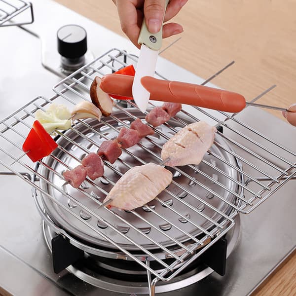 Rostfria hopfällbara utomhusgrillar 1pc