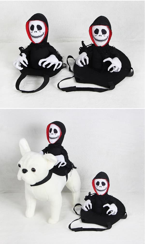 Halloween Cape Ghost Pet Transformation -asu Pet Cosplay black+white medium