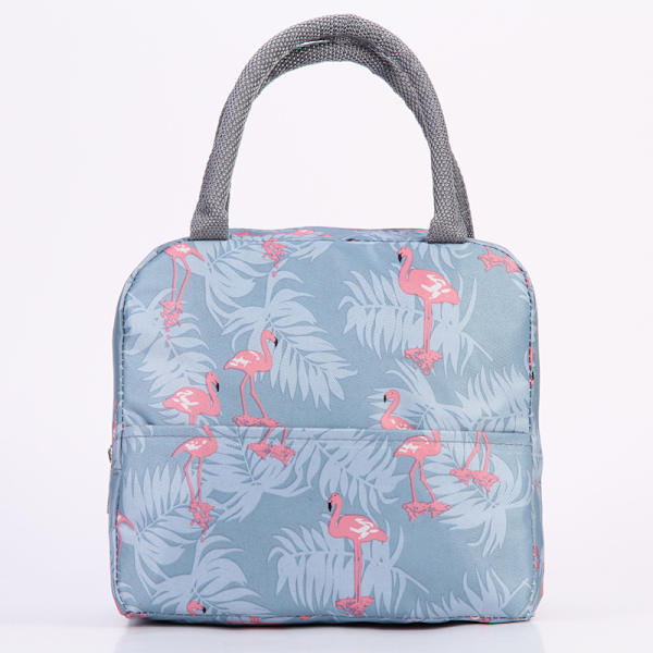 Lunchbox Förvaringsväska Cooler Skol Picknick Handväskor Lunchbox Thermal Bag flamingo