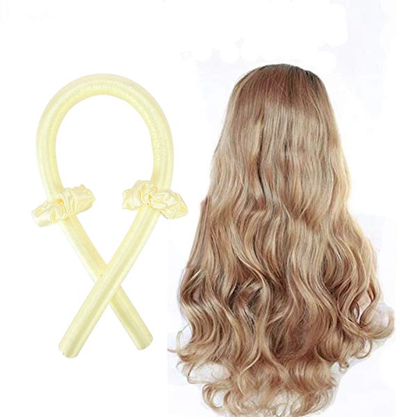 Curling Rod Lazy Curler Hair Curler Frisørværktøj champagne with hair clips