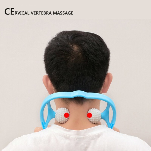 Manuell Cervical Massage Clip Handhållen Neck Cervical Massager blue 19.5*31cm