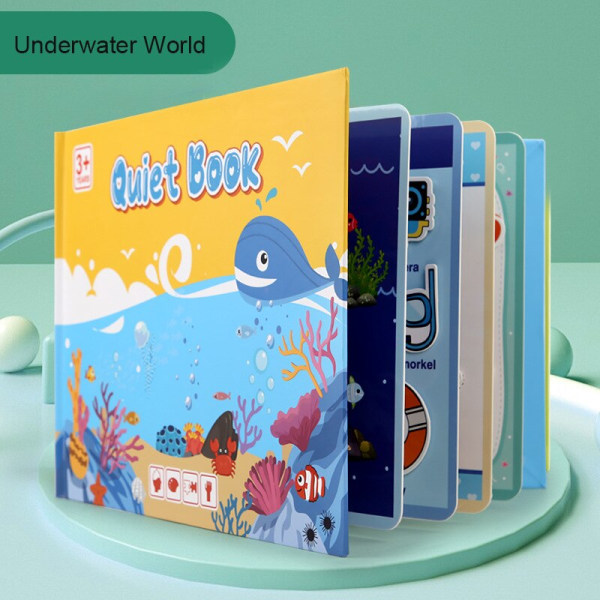 8 stil Djurnummer Kognitiv pedagogisk Toy Sticker Book seabed