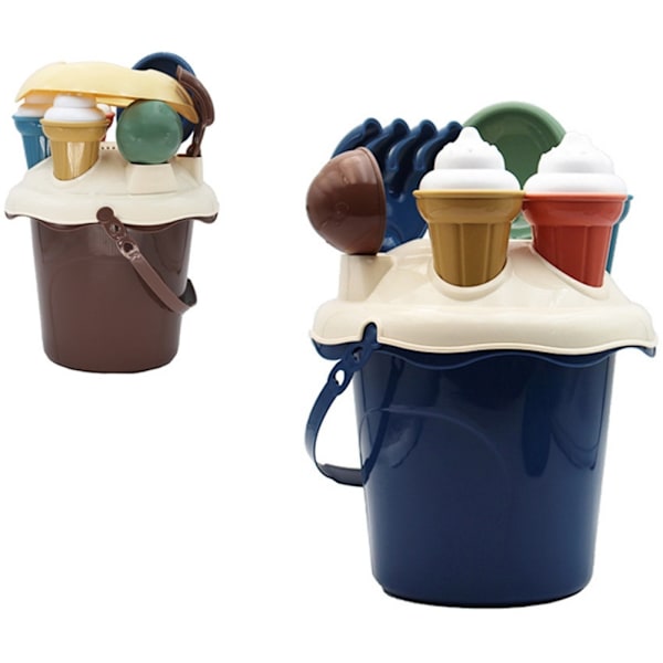 Sommarstrandleksaker för barn Set Strandspelleksak brown random