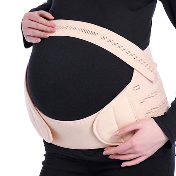 Gravida kvinnor Bälten Gravid Magbälte Midjevård Magstöd Magband Ryggbygel Graviditetsskydd prenatal bandage nude color xl