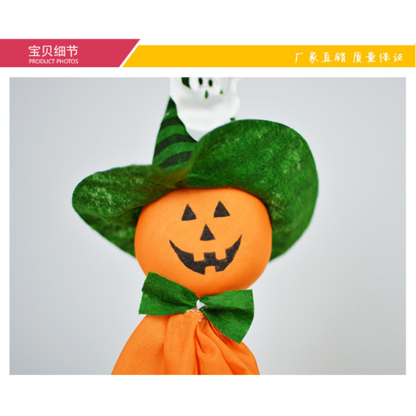 Halloween Halmspökhänge Glad Helloween Party Decor green 3pcs