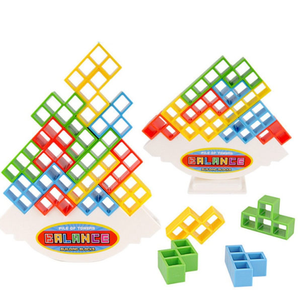 Pussel 3D Block Tetris Balansblock Brädspel Leksaker colorful