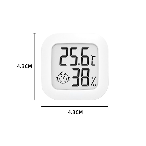 Mini LCD digitaalinen lämpömittari elektroninen lämpötila-anturi white 43 x43mm