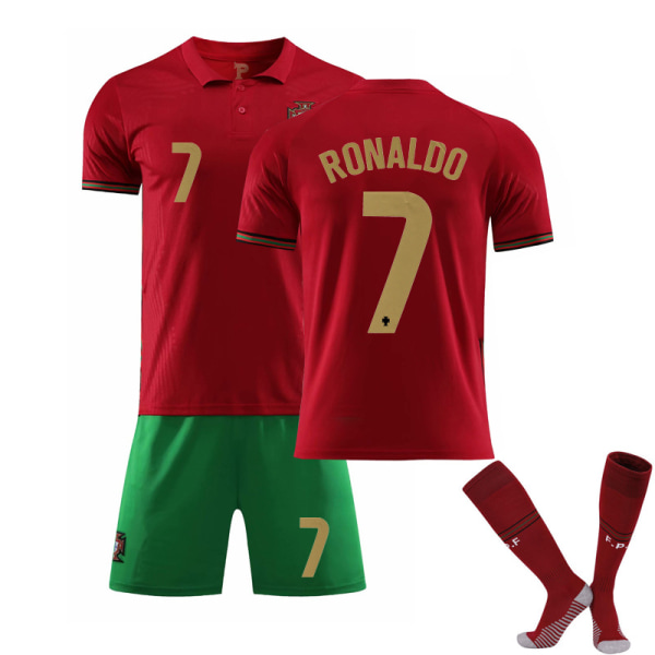 Fotbollsset för fotboll för barn/vuxna, Portugal hemma och set Portugal Home-7 24#