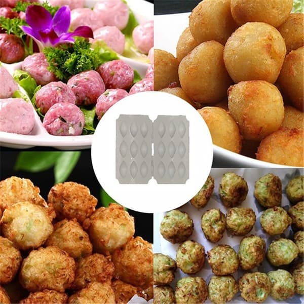 Manuaalinen Kibbeh Express Meatball Maker Meatloaf Press mold white 9grids