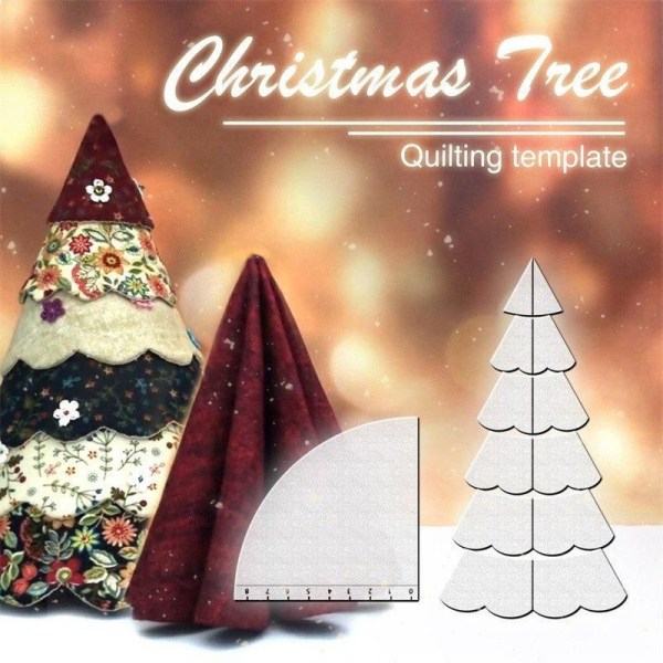 Håndlavet juletræsquiltningssæt Genanvendeligt gør-det-selv jul colorful medium