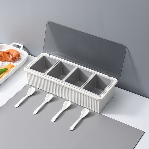 Kryddburk Kryddlåda Pepparshakers Förvaringsflaskaburkar gray 21.5*9.5*9.5cm