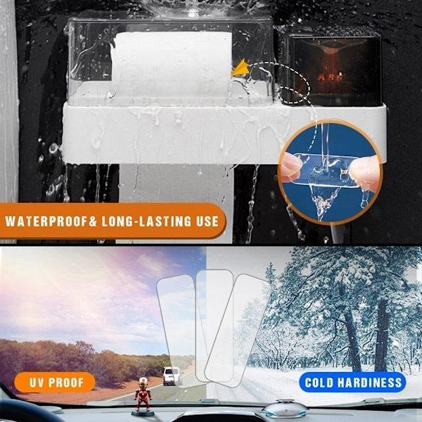 Genanvendelig dobbeltsidet tape Multifunktionel PVC Sporløs clear 2 boxes
