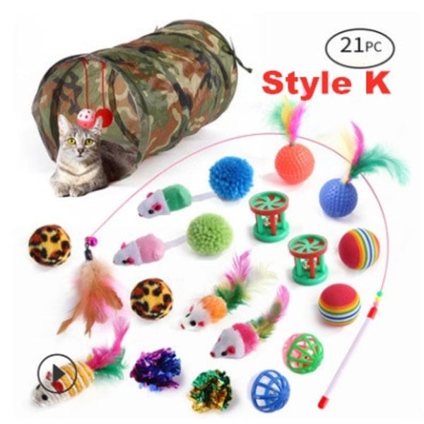 Cat Toy Pet Leksaker Tunnel Interactive Indoor Toy F style