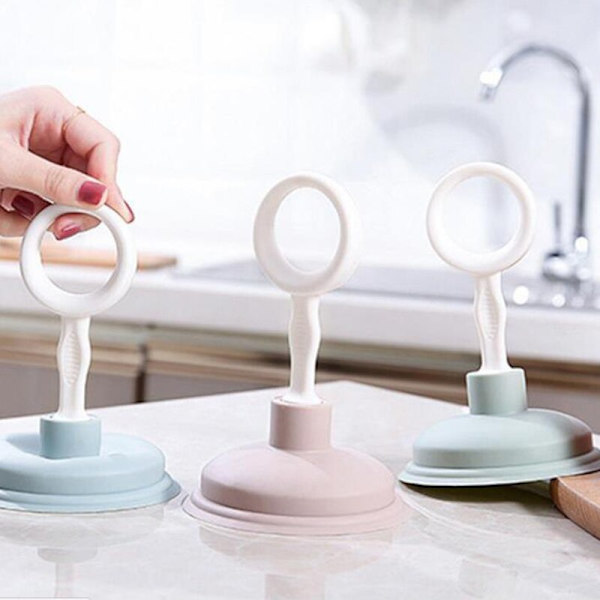 Sugekopprop Køkken Toilet Afløbsstempler Badevask Power Pipe Uddybningsværktøj pink