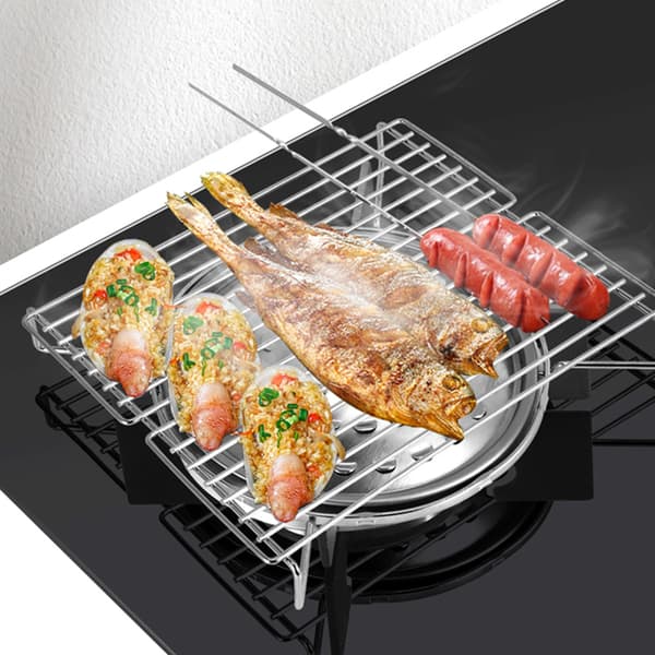 Rostfria hopfällbara utomhusgrillar 1pc