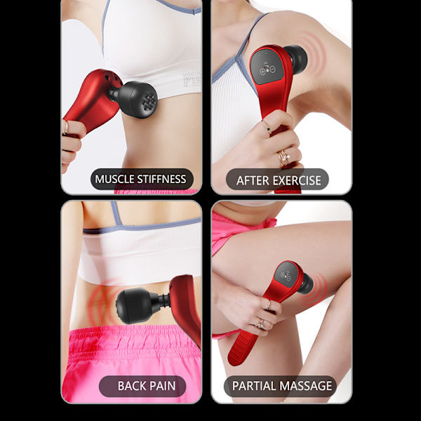 Mini Fascia Tool Vibration Muscle Relaxing Massager red 19*14*5cm