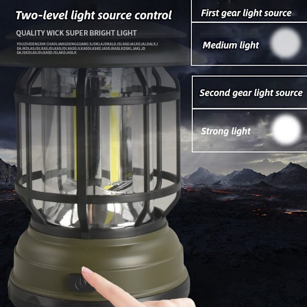 LED Camping Lantern riippuva telttavalo Retro kannettava lamppu red rechargeable type