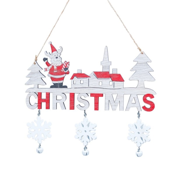 Trä jul dörr hängande väggdekoration Elk