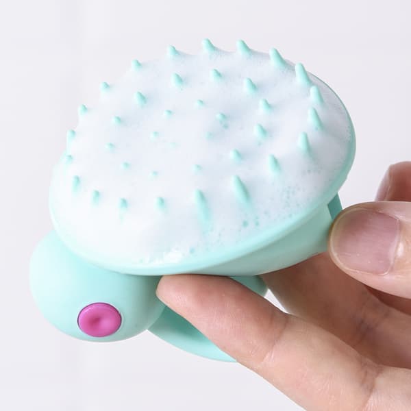 Kaninöron silikonmassager för hårbotten white 8*6*6.5cm