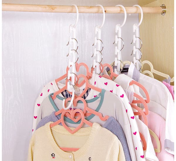 Ripustin - Vaateripustin - Liitoskoukku - Organizer hopea black 10pcs