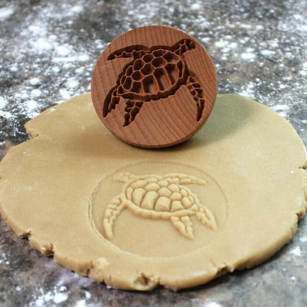 Cookie Prägling Stämpel Form snidad trä Cookie press Stamp Dragonfly