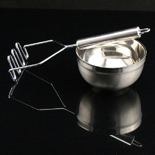 Grönsaksprylar Machine Masher Press Device Köksverktyg silver 24*9CM