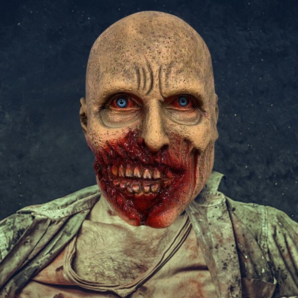 Halloween kvinnlig spökmask skräck latex skrämmande festmask Rotten Face Zombie Length: ≈ 30cm