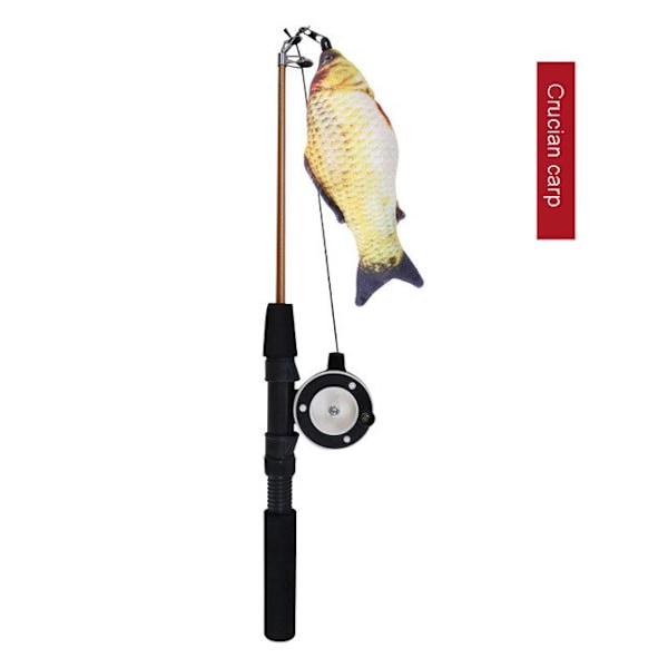 Fiskestang Fjer Kat Tilbehør Interaktion Afhjælp kedsomhed Små fisk Kattelegetøj Crucian carp