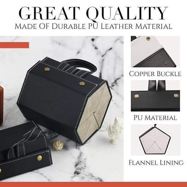 Solbriller Organizer Box Folding Multi-slot Brilleopbevaring brown 2 pairs