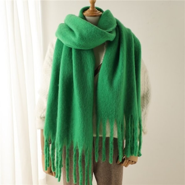 Cashmere Varme Solid Tørklæder Wraps Kvinde Tykke Bløde Store kvaster Sjal Lange Stole WT77-9