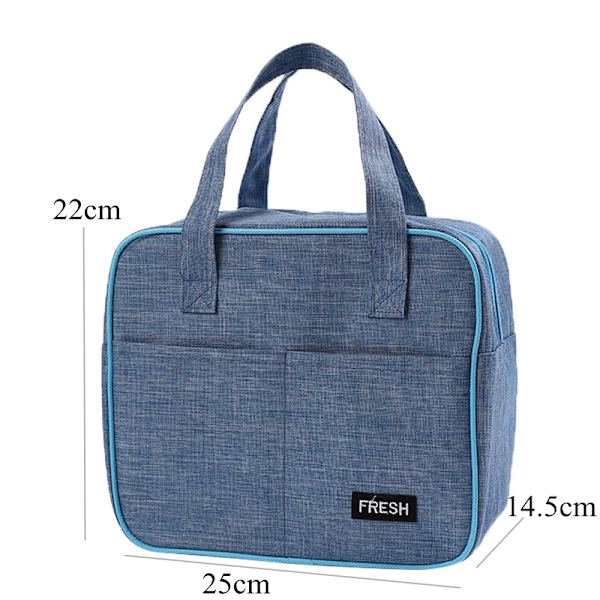 Thermal kvinnor bärbar picknick isolerad lunchpåse rose red 25*14.5*22cm