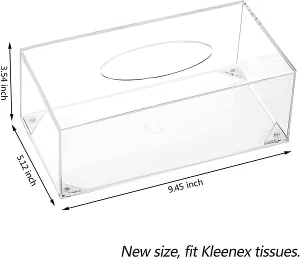 Hållare Tissue Dispenser Box CoverClear Acrylic Rectangle