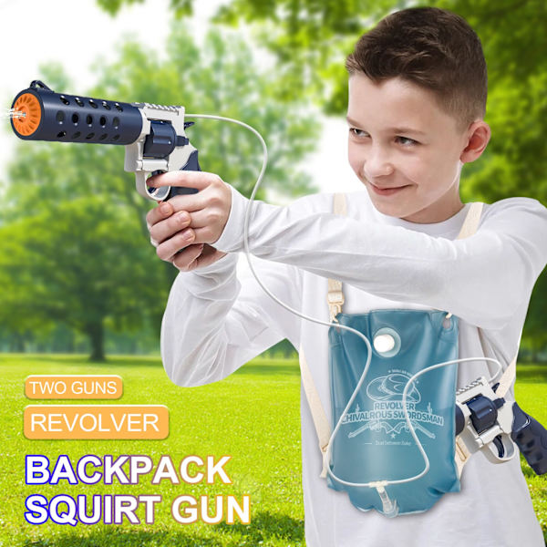 Elektrisk revolver Vattenleksak Barnleksak sommarstänkvattenmaskin Barnleksak blue 2pcs
