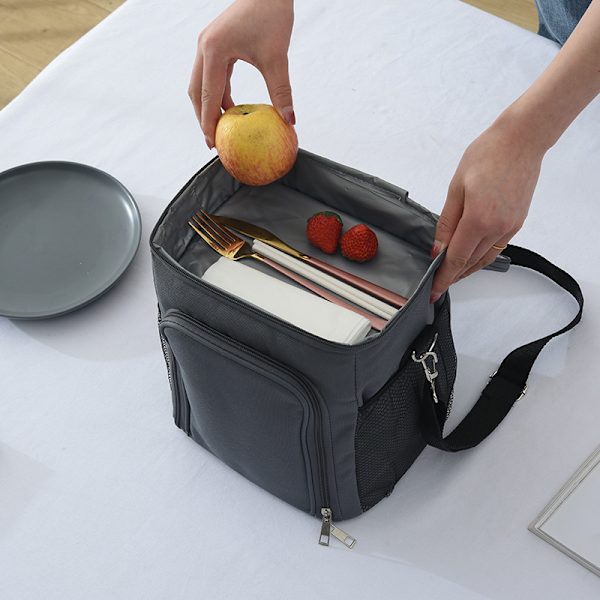 Hög kapacitet vattentät Oxford tyg lunchpåse blue 19*23*28cm