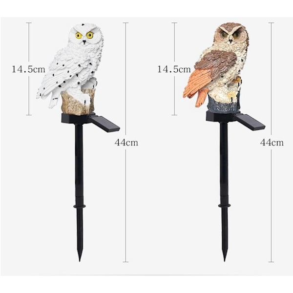 Garden Owl Outdoor Solar LED Trädgårdsljus brown