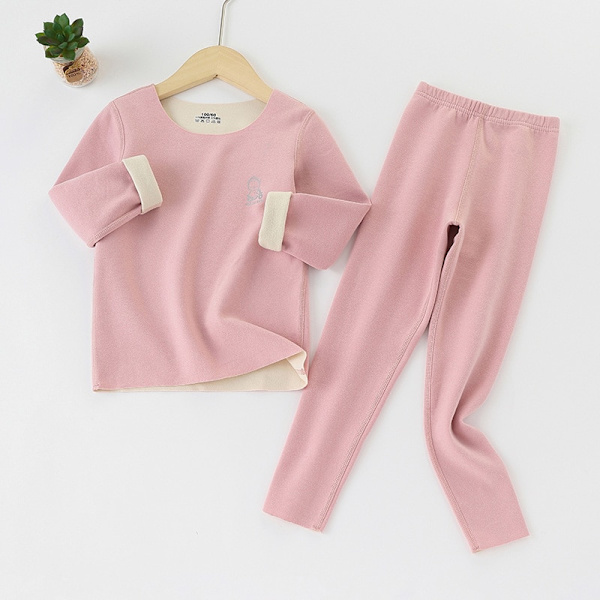 Lasten syyspuku thermal pojille ja tytöille pyjama pink 100cm